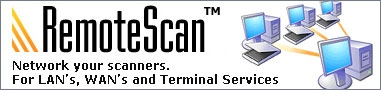 RemoteScan software to share scanners